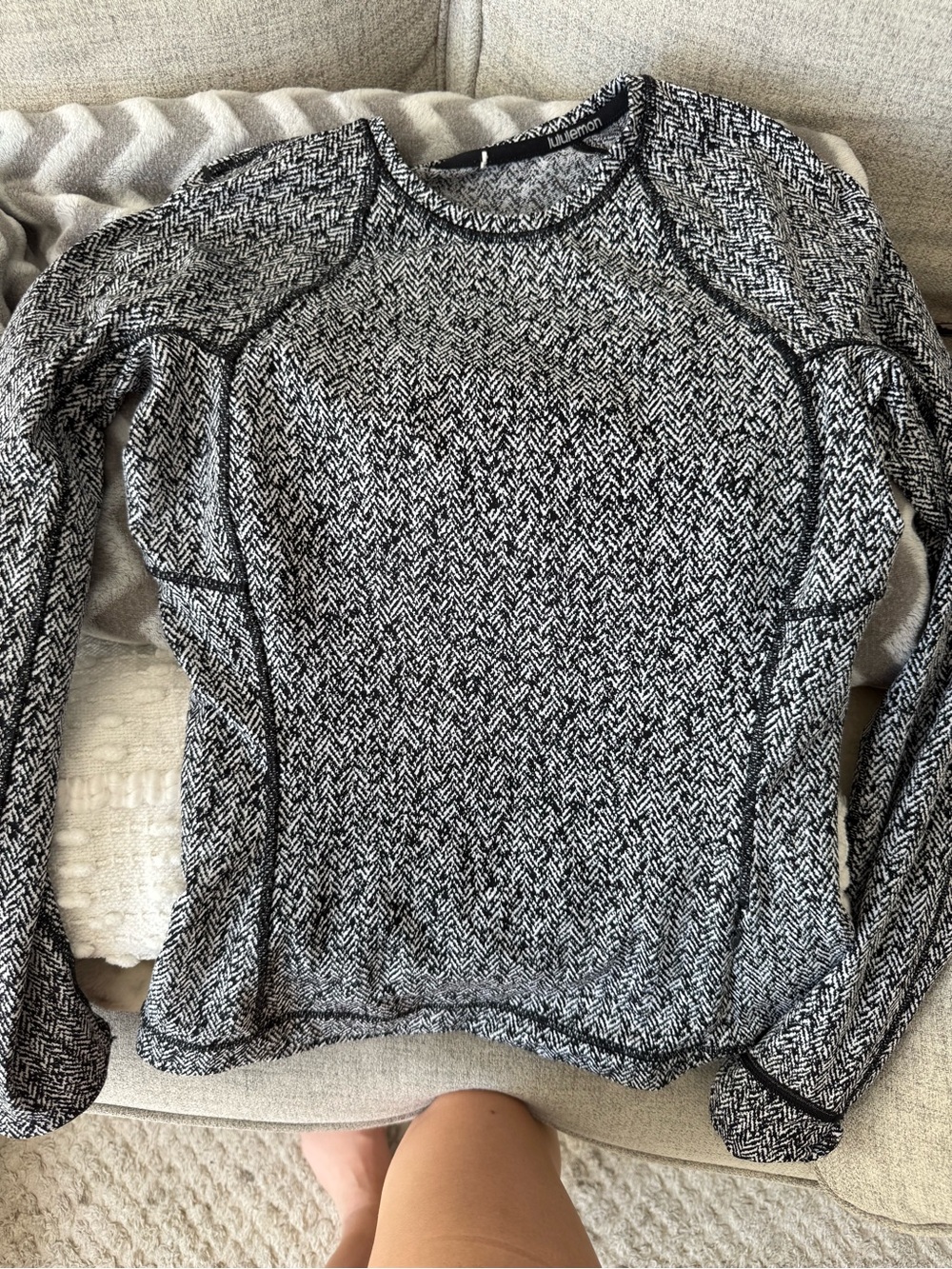 lululemon athletica Black & White Long Sleeve Tee